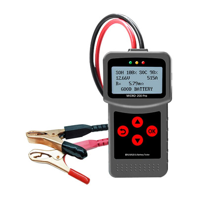 Micro 200 Pro Car Battery Tester Small Clip 12V for Garage Workshop Auto Mechanical Cars Inspection Tools Battery Testers