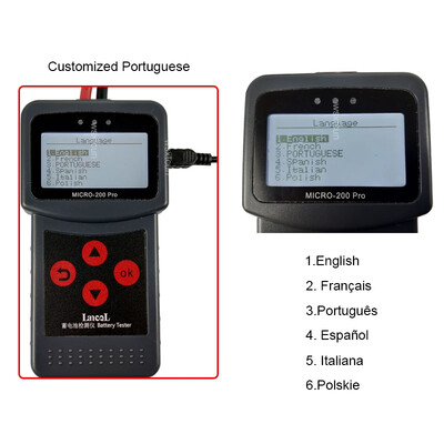 „Micro 200 Pro“ automobilio akumuliatoriaus testeris, mažas spaustukas, 12 V, skirtas garažo dirbtuvėms, automobilių mechaniniams tikrinimo įrankiams, akumuliatorių testeriams
