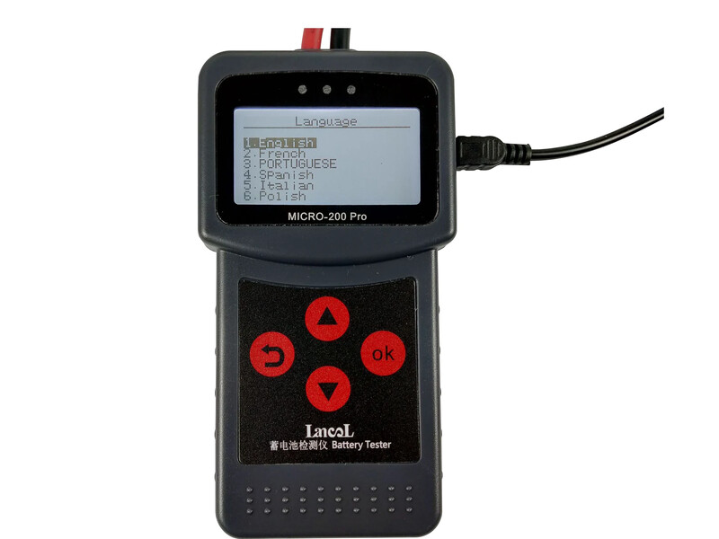 „Micro 200 Pro“ automobilio akumuliatoriaus testeris, mažas spaustukas, 12 V, skirtas garažo dirbtuvėms, automobilių mechaniniams tikrinimo įrankiams, akumuliatorių testeriams