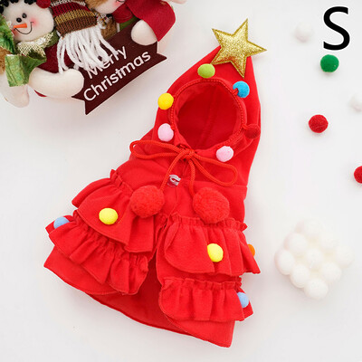 Four Seasons Kalėdiniai naminių gyvūnėlių drabužiai Dviejų spalvų apsiaustas naminiams gyvūnėliams Linksmas apsiaustas apsiaustas šunų transformacija atostogų atmosferos reikmenys