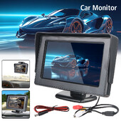 TFT LCD kameros 4,3 colio automobilio monitorius Atbulinės eigos kameros ekranas HD ekranas Sulankstomas automobilio priedai Parkavimo automobilių vaizdo grotuvai