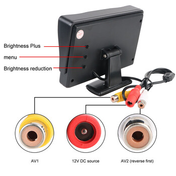 TFT LCD камери 4,3-инчов монитор за кола Екран на камера за заден ход HD дисплей Сгъваеми автомобилни аксесоари Паркинг Автомобилни видео плейъри