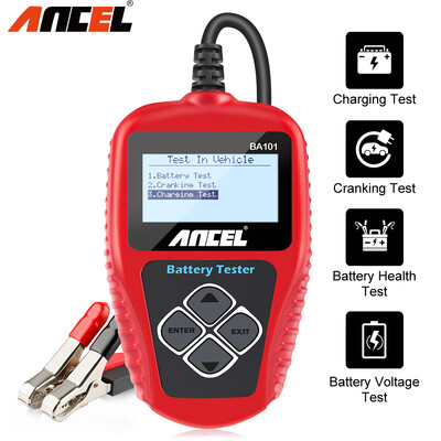 Ancel BA101 aku tester 100-2000CCA 220AH automaatse laadimise aku analüsaatori laadimise test Laadimise test Auto aku tervise tester