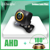 Wondefoo universali AHD 180 laipsnių galinio vaizdo kamera Automobilio atsarginė atbulinė kamera Fish Eyes Naktinio matymo statymo pagalbos kamera