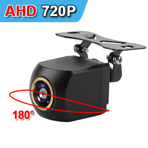 Wondefoo universali AHD 180 laipsnių galinio vaizdo kamera Automobilio atsarginė atbulinė kamera Fish Eyes Naktinio matymo statymo pagalbos kamera