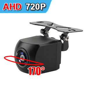 Wondefoo universali AHD 180 laipsnių galinio vaizdo kamera Automobilio atsarginė atbulinė kamera Fish Eyes Naktinio matymo statymo pagalbos kamera