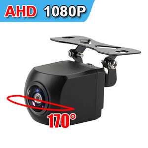 Wondefoo universali AHD 180 laipsnių galinio vaizdo kamera Automobilio atsarginė atbulinė kamera Fish Eyes Naktinio matymo statymo pagalbos kamera