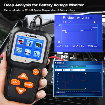 KONNWEI KW650 Car Battery Tester 6V 12V Auto Battery System Analyzer 100 to 2000 CCA Car Quick Cranking Charging Tool