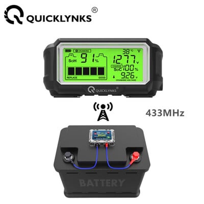 QUICKLYNKS BM5-D 12 V LED-akutesti monitori ekraan Professionaalne aku SOH SOC testianalüsaator laadimise väntamise testimise tööriist