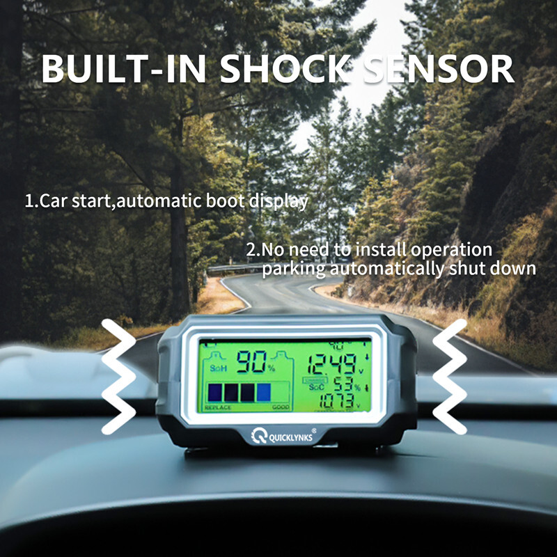 QUICKLYNKS BM5-D 12 V LED-akutesti monitori ekraan Professionaalne aku SOH SOC testianalüsaator laadimise väntamise testimise tööriist