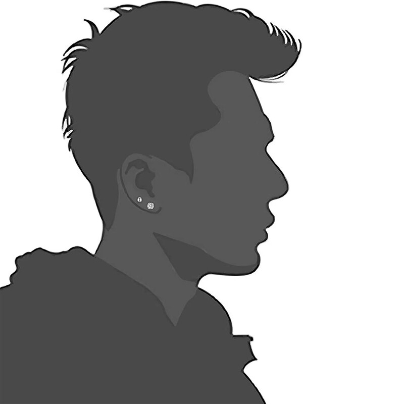 6 poros / rinkinys 3-8 mm nerūdijančio plieno auskarai su putojančiu hipoalerginiu kubiniu cirkoniu vyrams ir moterims