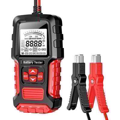 Tester autobatérií 12V 24V, detekcia systému batérií, analyzátor autobatérií pre nabíjanie autobatérií motocyklov, testovací nástroj na štartovanie