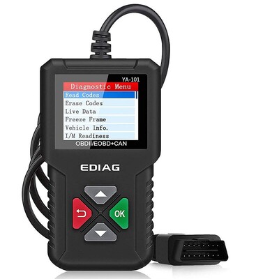 1PC YA101 OBD2 diagnostikos prietaisas kelių kalbų automobilio variklio gedimo kodo skaitymo kortelės diagnostikos prietaiso OBD detektorius