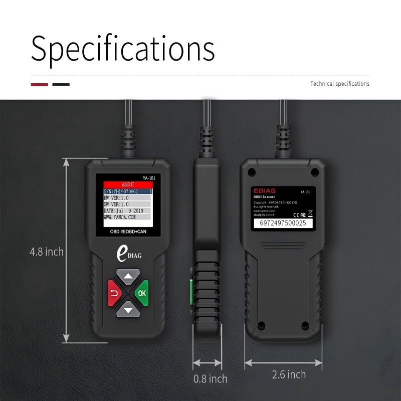 1PC YA101 OBD2 diagnostikos prietaisas kelių kalbų automobilio variklio gedimo kodo skaitymo kortelės diagnostikos prietaiso OBD detektorius