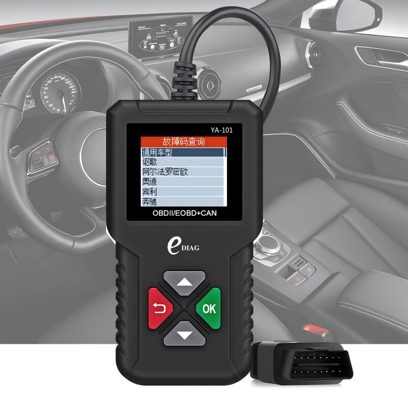 1PC YA101 OBD2 diagnostikos prietaisas kelių kalbų automobilio variklio gedimo kodo skaitymo kortelės diagnostikos prietaiso OBD detektorius