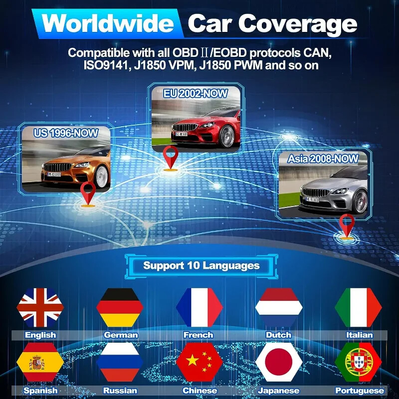 Naujas OBD2 skaitytuvas Profesionalus automobilių variklio sistemos diagnostikos visą gyvenimą trunkantis nemokamas automobilių DTC paieškos kodų skaitytuvas, automobilio diagnostikos įrankis