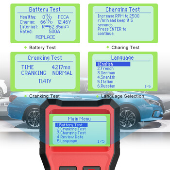 ANCEL BST100 Car Battery Tester 12V 220Ah 2000CCA Multilingual Test Battery Tool for Car Cranking Charging Test PK BM550