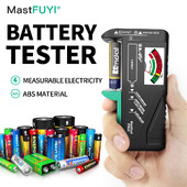 MASTFUYI aku tester 1,5 V 9 V AA AAA nööpelemendiga universaalne majapidamises kasutatava aku kontrolli detektori diagnostikatööriist FY613