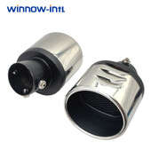 Nerūsējošā tērauda cauruļu trokšņa slāpētāja izplūdes sistēma automobiļu izplūdes caurulēm Sudraba melnas krāsas izpūtēja uzgalis Nissan Sylphy, Corolla