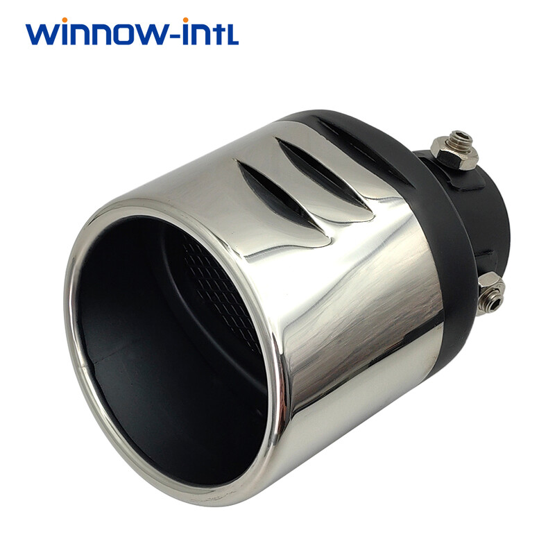 Nerūsējošā tērauda cauruļu trokšņa slāpētāja izplūdes sistēma automobiļu izplūdes caurulēm Sudraba melnas krāsas izpūtēja uzgalis Nissan Sylphy, Corolla