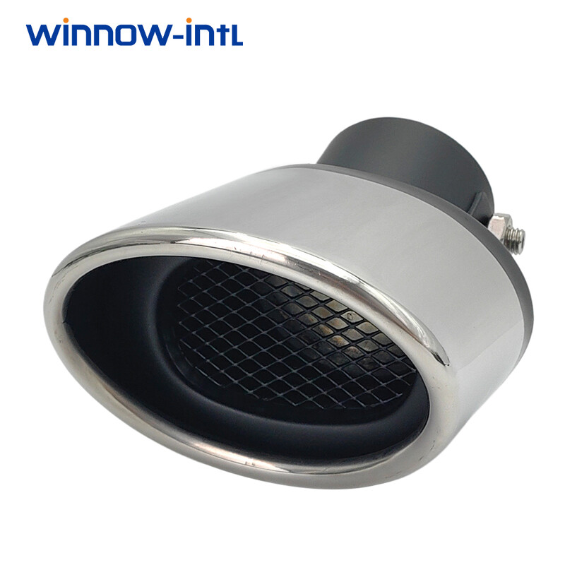 Nerūsējošā tērauda cauruļu trokšņa slāpētāja izplūdes sistēma automobiļu izplūdes caurulēm Sudraba melnas krāsas izpūtēja uzgalis Nissan Sylphy, Corolla