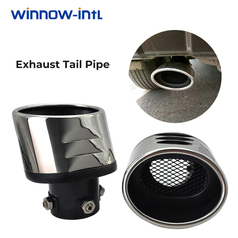 Nerūsējošā tērauda cauruļu trokšņa slāpētāja izplūdes sistēma automobiļu izplūdes caurulēm Sudraba melnas krāsas izpūtēja uzgalis Nissan Sylphy, Corolla