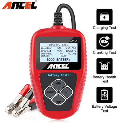 ANCEL BA101 auto aku tester 12 V digitaalne aku tester analüsaator 100-2000CCA autoaku koormuse tester vooluringi koormus