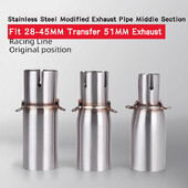 Motocikla modifikācijas izplūdes caurules izplūdes vidējā daļa 28–45 mm adapteris 51 mm izplūdes sekcijas nesagraujoša uzstādīšana