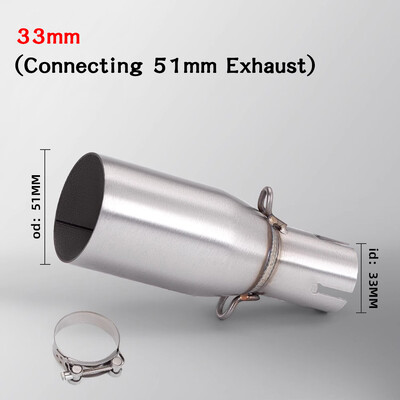 Motocikla modifikācijas izplūdes caurules izplūdes vidējā daļa 28–45 mm adapteris 51 mm izplūdes sekcijas nesagraujoša uzstādīšana