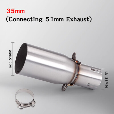 Motocikla modifikācijas izplūdes caurules izplūdes vidējā daļa 28–45 mm adapteris 51 mm izplūdes sekcijas nesagraujoša uzstādīšana