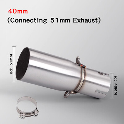 Motocikla modifikācijas izplūdes caurules izplūdes vidējā daļa 28–45 mm adapteris 51 mm izplūdes sekcijas nesagraujoša uzstādīšana