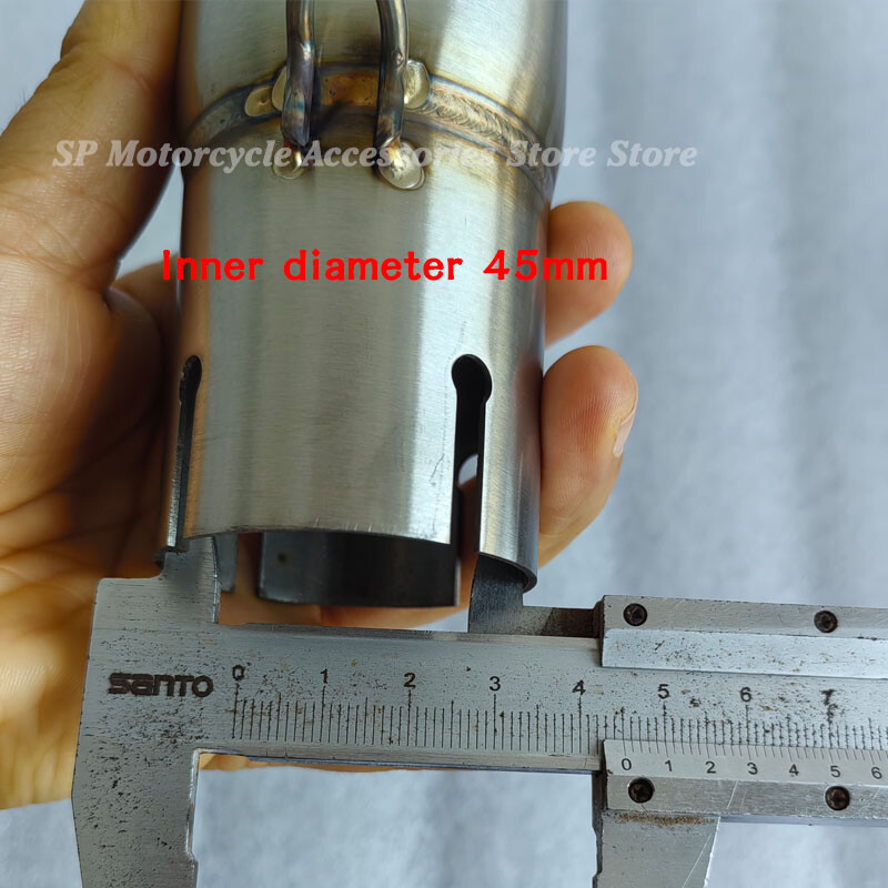 Motocikla modifikācijas izplūdes caurules izplūdes vidējā daļa 28–45 mm adapteris 51 mm izplūdes sekcijas nesagraujoša uzstādīšana