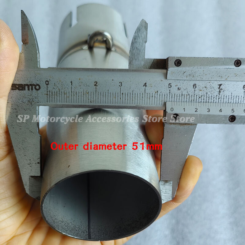 Motocikla modifikācijas izplūdes caurules izplūdes vidējā daļa 28–45 mm adapteris 51 mm izplūdes sekcijas nesagraujoša uzstādīšana