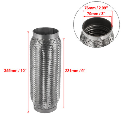 X Autohaux 45/50/55/65/70/75mm automobilio duslintuvas išmetimo lankstus vamzdis lankstus vamzdelis išmetimo jungties duslintuvas nerūdijantis plienas 160mm 200mm