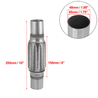 X Autohaux 45/50/55/65/70/75mm automobilio duslintuvas išmetimo lankstus vamzdis lankstus vamzdelis išmetimo jungties duslintuvas nerūdijantis plienas 160mm 200mm