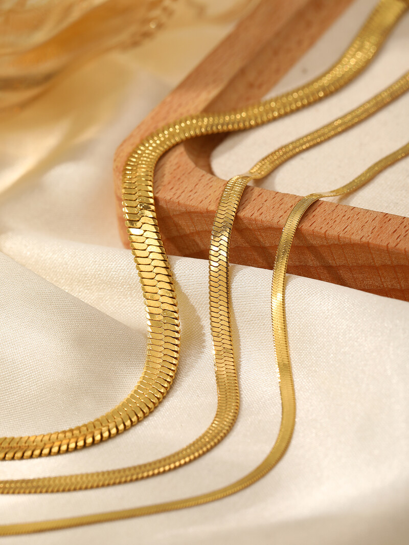 Nerūdijančio plieno kulkšnis 3 dalių minimalistinio plokščio gyvatės grandinės dizaino Sense ankletas moterims papuošalai paplūdimio vakarėliui, nauji gatvės drabužiai