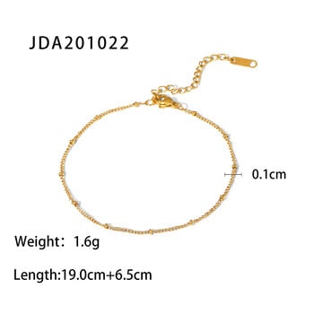 Uworld Stylish Chain Bead Anklet από ανοξείδωτο ατσάλι брелок Νέο καλοκαιρινό μπιζού Barefoot Beach Golden On Foot Charm Κοσμήματα