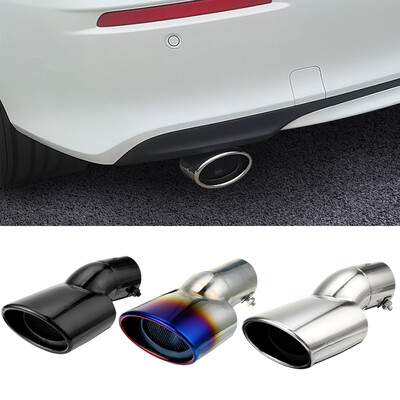 1Gb Universāls izplūdes trokšņa slāpētāja uzgalis apaļš nerūsējošā tērauda caurules hroma izplūdes aste priekš Honda Civic 10th Gen 4dr Sedan 2016 2017
