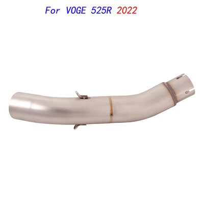 Pabėgimo motociklo vidurinės jungties vamzdžio vidurinės jungties vamzdis nerūdijančio plieno išmetimo sistema, modifikuota VOGE 525R 2022