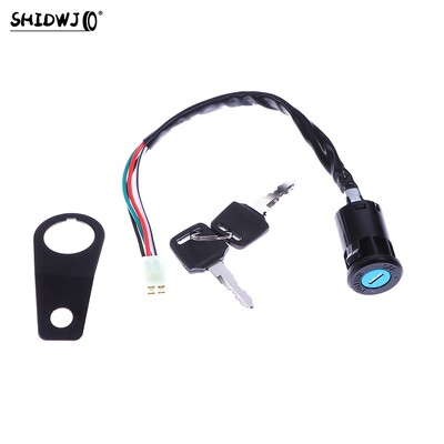 1 rinkinys universalus motociklo užvedimas. Užvedimo jungiklio užrakto raktas su laikikliu, skirtas daugumai 50cc 70cc 90cc 110cc 150cc priedų