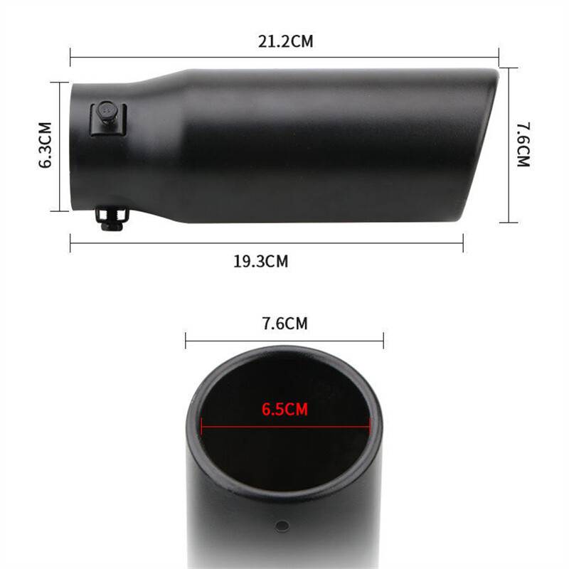 Automobilio bendrojo didelio skersmens išmetimo vamzdis modifikuotas duslintuvas naujas pailgintas įstrižainės dengimas nerūdijančio plieno galinis dujų gaubtas