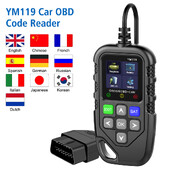 YM119 automobilių automatinės diagnostikos įrankis OBD2 kodų skaitytuvas OBDII skaitytuvas Veikia visiems automobiliams Daugiakalbis transporto priemonės informacijos skaitymas
