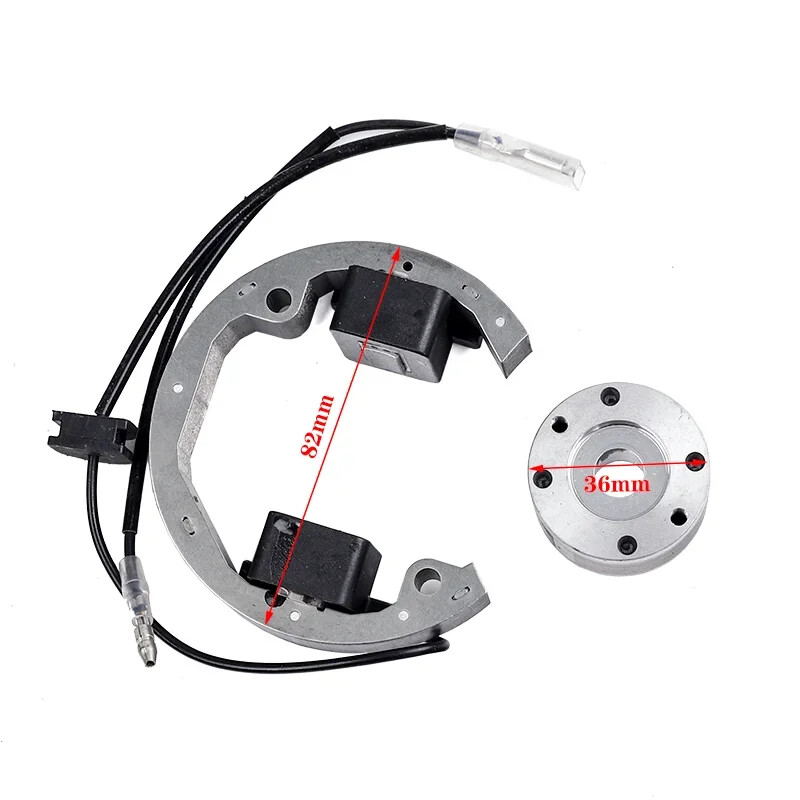 Mini motocikla 50cc aksesuāri aizdedzes spolei, kas paredzēts KTM 50 SX elektriskajam un aizdedzes iekšējā rotora statora Magneto Gy6