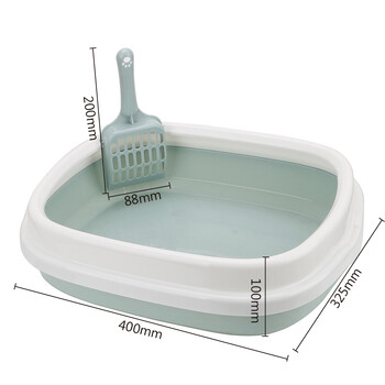 1 Σετ Anti-Splash Dog Toilet Toilet Cat Litter Box Τουαλέτα κατοικίδιων κατοικίδιων Δίσκος κρεβατιού για σκύλους γάτας με κουτί απορριμμάτων άμμου για εκπαίδευση περιττωμάτων