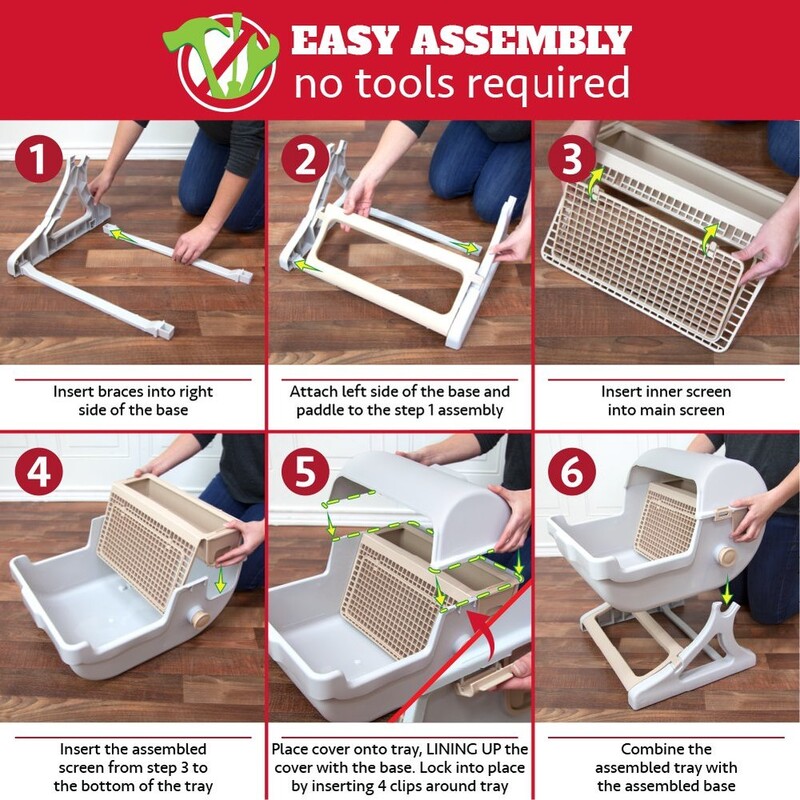 Lolojumdzīvnieku kaķu pakaišu kaste, pusautomātiska ātra tīrīšana Luksusa kaķu tualete iekštelpu kaķu smilšu kaste Kaķu tualetes paliktnis ar novelkamu vāku kaķu gultas pannas