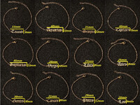 Zodiako ženklo pėdų grandinėlės apyrankė moterims Žvaigždyno nerūdijančio plieno vasaros paplūdimio kulkšnis Gimtadienio vakarėlio papuošalai Dovanos