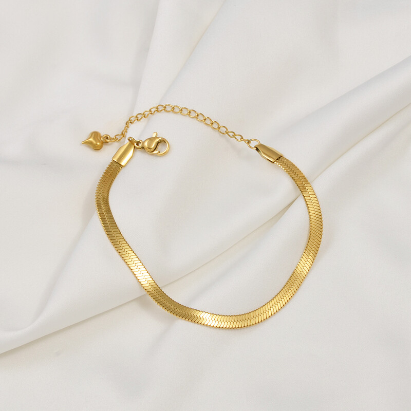 Anniyo 1vnt 21cm kulkšnys arba 16cm apyrankės moterims, nerūdijančio plieno papuošalai #000559