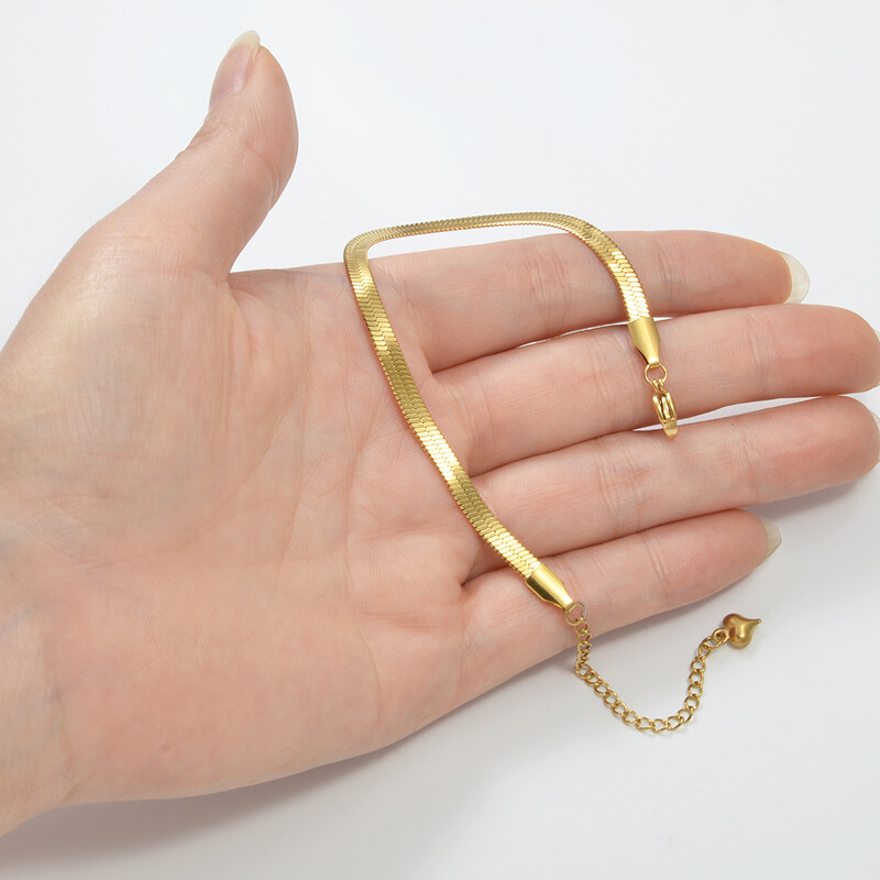 Anniyo 1vnt 21cm kulkšnys arba 16cm apyrankės moterims, nerūdijančio plieno papuošalai #000559