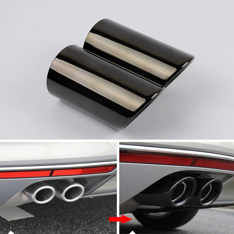 Chrómované kryty tlmičov výfuku AQTQAQ z nehrdzavejúcej ocele pre Audi A1 A3 A4 TT 2009-2015 / VW Volkswagen PASSAT