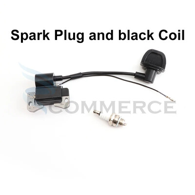 Sarkana/melna aizdedzes spole ar L7T aizdedzes sveci 43cc 47cc 49cc Mini Quad Pocket Dirt Bike ATV 2-taktu dzinēja piederumi